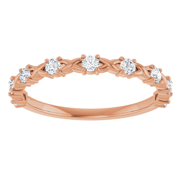 14K Natural Diamond Anniversary Band