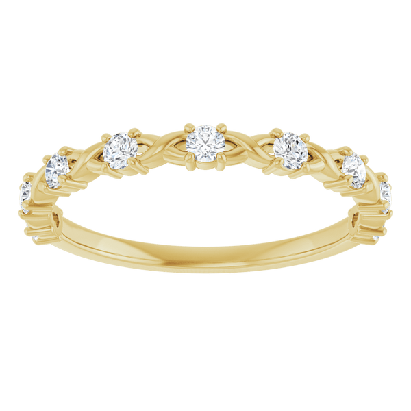 14K Natural Diamond Anniversary Band