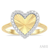 Heart Shape Fluted Diamond Fashion Ring