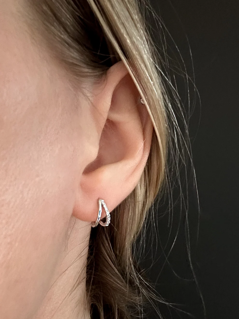 Double-V Hoop Earring