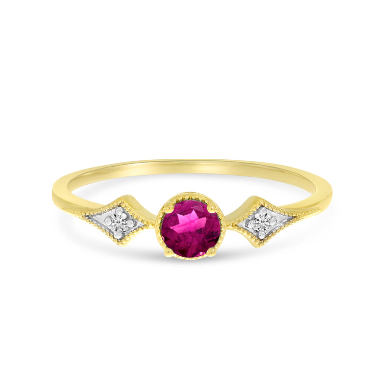 Gemstone and Diamond Ring